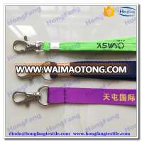 Polyester cheap custom keychains neck strap