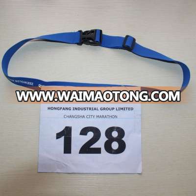 Custom elastic running belt for running race