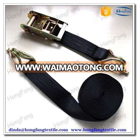 Custom logo ratchet strap stainless cargo belt