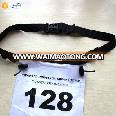 Race number bib clips with many types