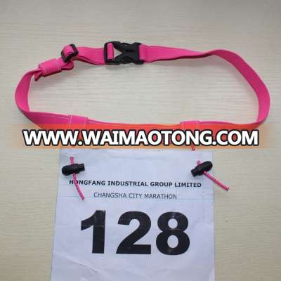 Pocket running Belt Race Number Belt