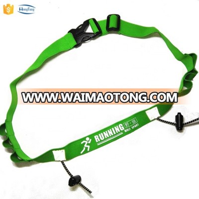 Elastic marathon belt for holding bib number