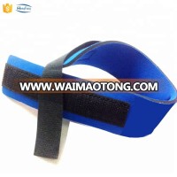 Blue marathon timing chip straps